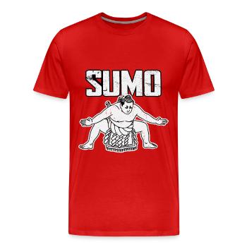 Sumo - T-shirt bio Premium Homme - rouge - Devant - Damien (186cm)