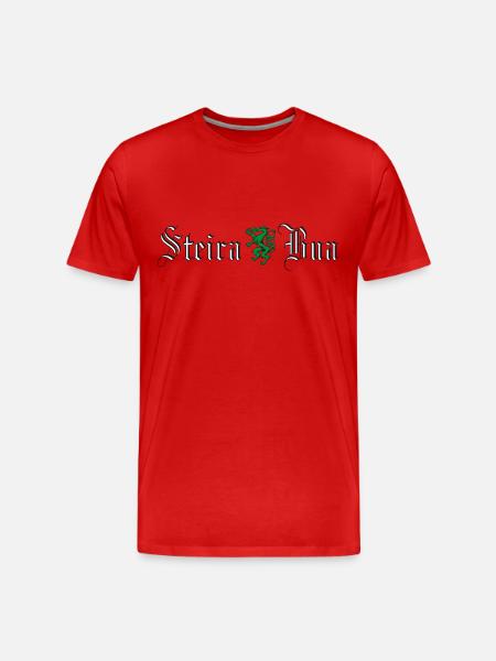 Steirabua mit Panther - Männer Premium Bio T-Shirt - Rot