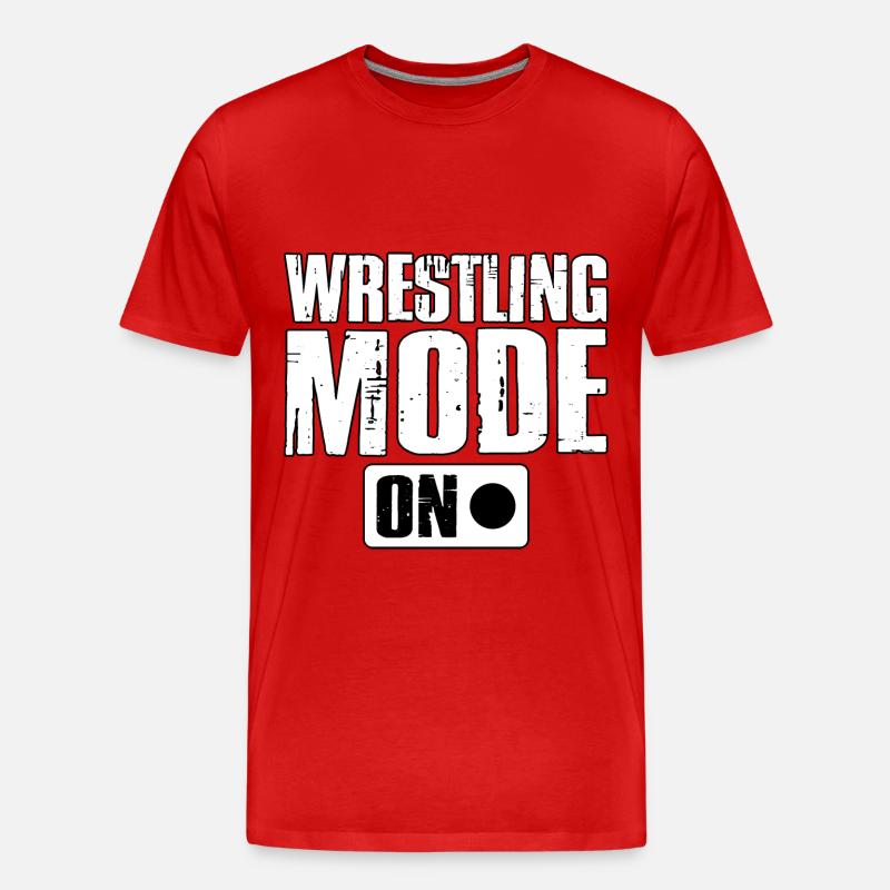 Wrestling-Modus Ein - Männer Premium Bio T-Shirt - Rot