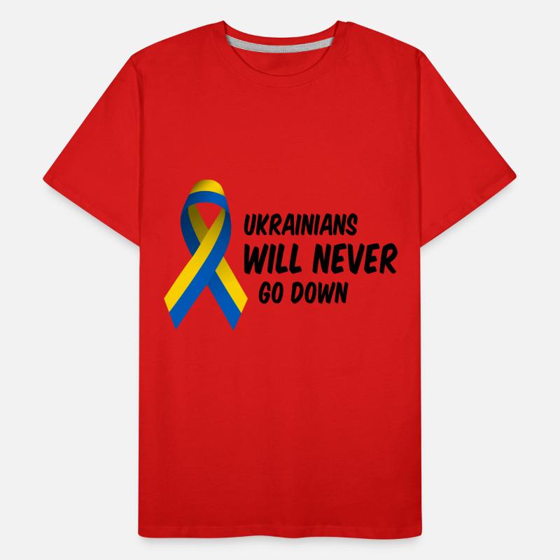 Ukraine War Peace Victory Statement Men's Premium Organic T-Shirt