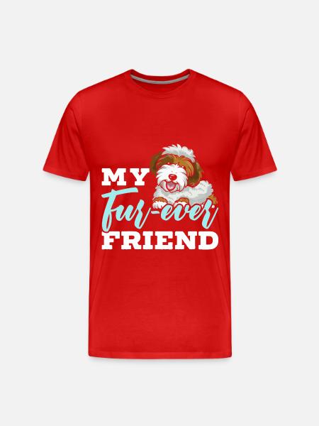 Cute Sheepadoodle Dog - Men's Premium Organic T-Shirt - 