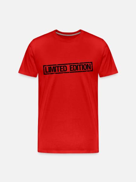 Limited Edition Print - Männer Premium Bio T-Shirt - Rot