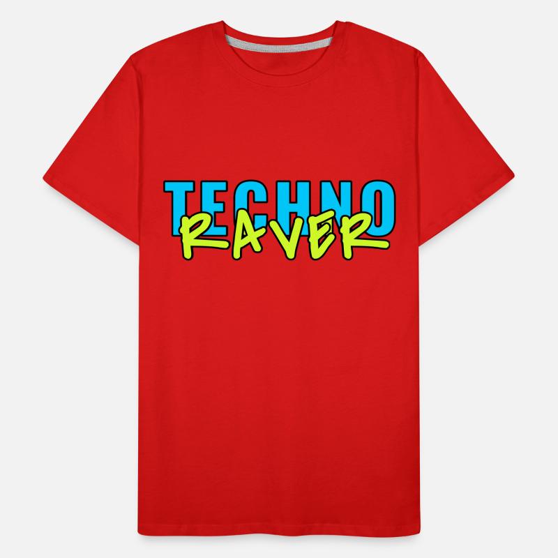 techno raver Männer Premium Bio T-Shirt