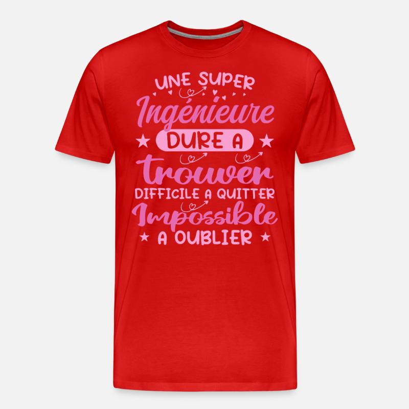 A Super Engineer - Engineer Gift - Men's Premium Organic T-Shirt - red