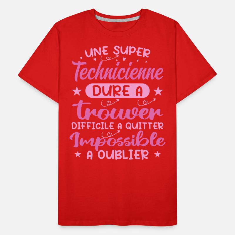 Une Super Technicienne - Cadeau technicienne T-shirt bio Premium Homme