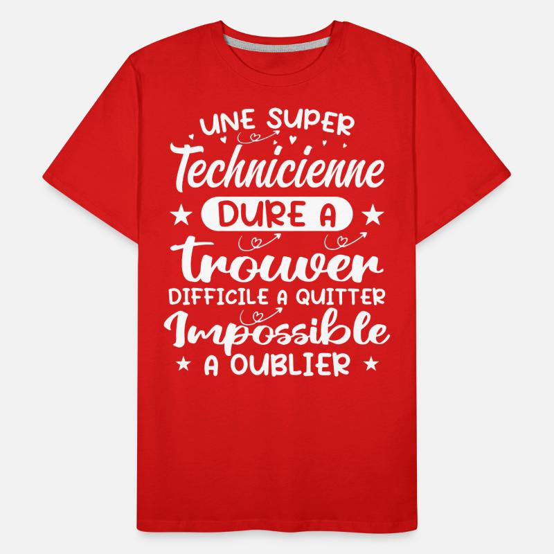 Une Super Technicienne - Cadeau technicienne T-shirt bio Premium Homme