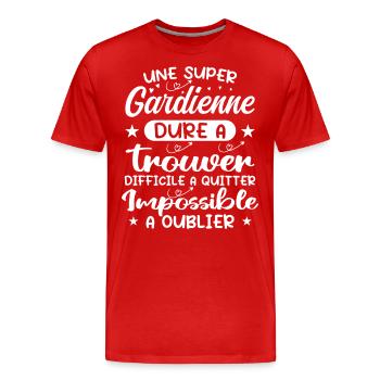 A Super Guardian - Guardian Gift - Men's Premium Organic T-Shirt - red - Front - Damien (186cm)