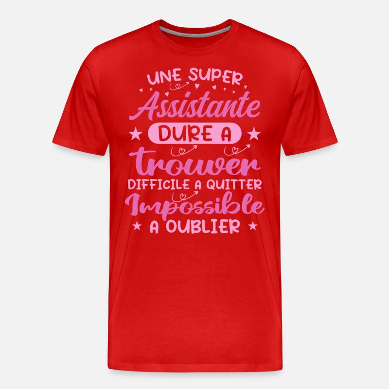 Ein Super Assistant - Assistent Geschenk - Männer Premium Bio T-Shirt - Rot