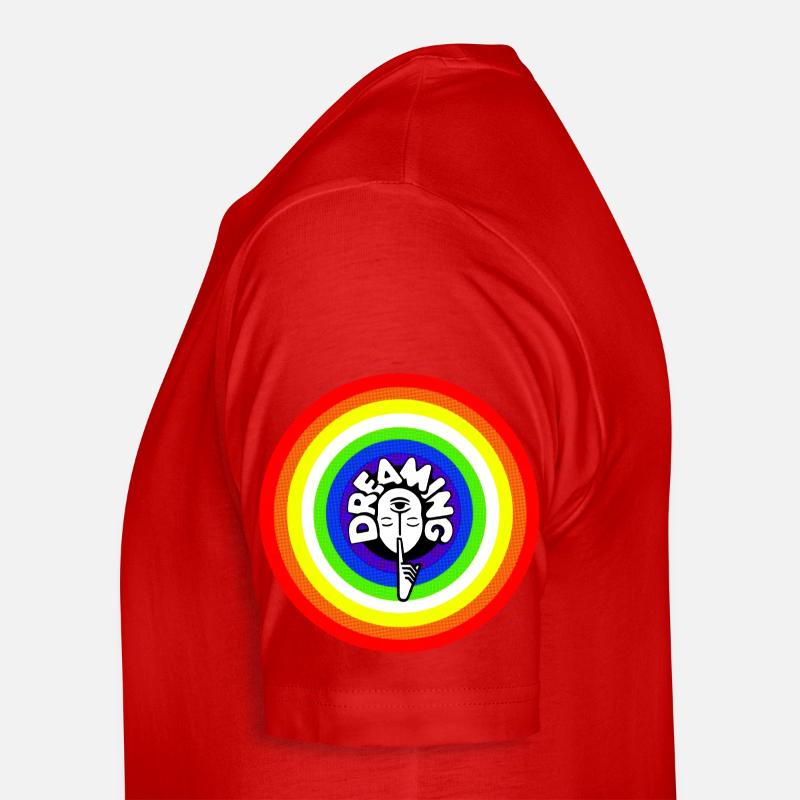 Psst! dreaming Träumer retro Regenbogen schlafen Männer Premium Bio T-Shirt