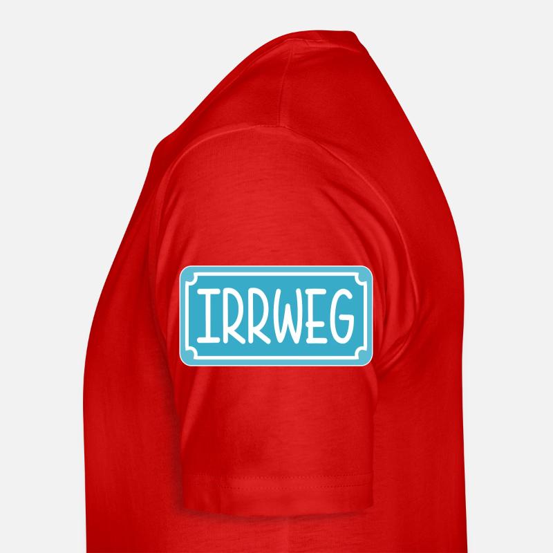 Irrweg Schild Männer Premium Bio T-Shirt