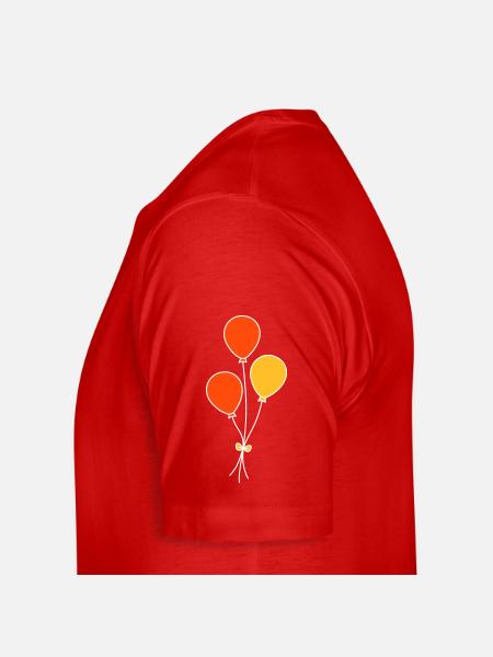Luftballons dreifarbig - Männer Premium Bio T-Shirt - Rot - Links