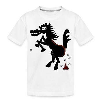 Cheval sauvage 'n mouches (ddp) - T-shirt bio Premium Enfant - blanc - Devant