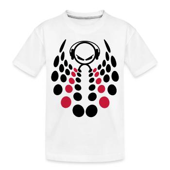 DJ - Kids' Premium Organic T-Shirt - white - Front