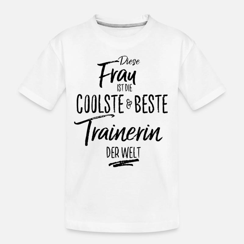 trainerin - die Beste (s) - Kinder Premium Bio T-Shirt - Weiß