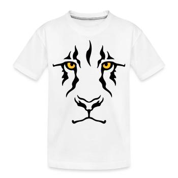 Le regard du lion - T-shirt bio Premium Enfant - blanc - Devant