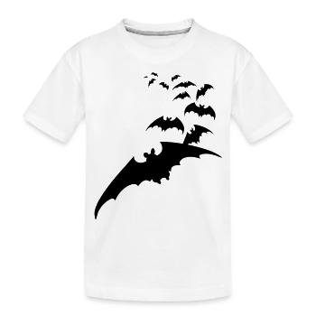 Fledermaus Flughund Vampir Halloween Tier fliegen - Kinder Premium Bio T-Shirt - Weiß - Vorne
