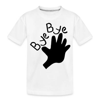 Bye Bye txt & hands - Kids' Premium Organic T-Shirt - white - Front