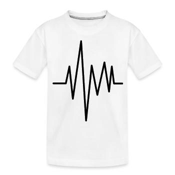 wave_pulse_u1 - Kinder Premium Bio T-Shirt - Weiß - Vorne