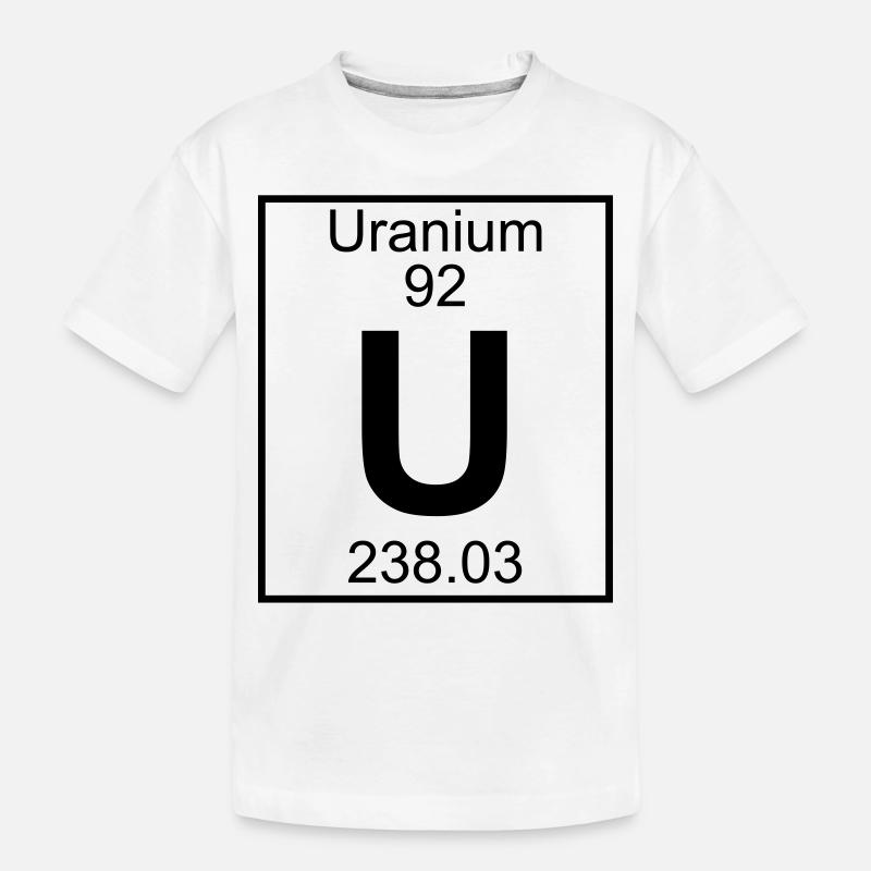 Periodic Element 92 - U (uranium) - BIG - T-shirt bio Premium Enfant - blanc