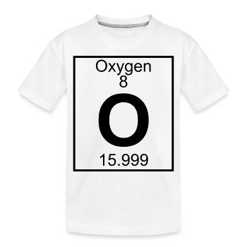 Oxygen (O) (element 8) - Kids' Premium Organic T-Shirt - white - Front