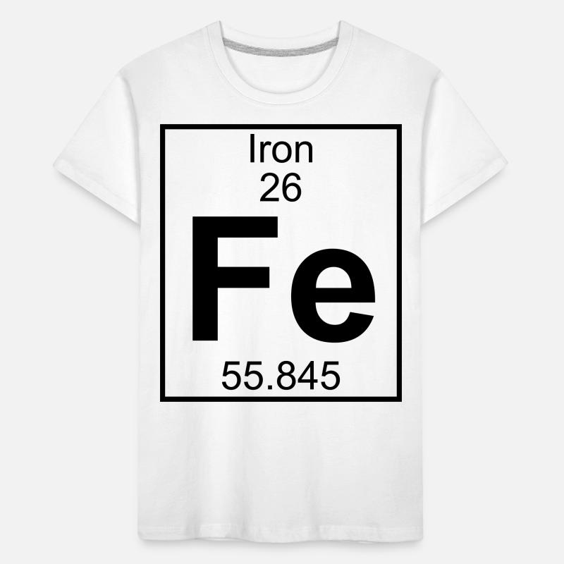 Iron (Fe) (element 26) Kids' Premium Organic T-Shirt