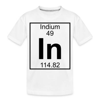 Indium (In) (element 49) - Kids' Premium Organic T-Shirt - white - Front