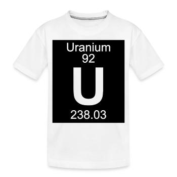 Element 92 - u (uranium) - Inverse (Full) - T-shirt bio Premium Enfant - blanc - Devant