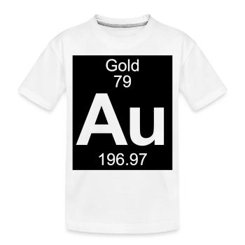 Element 79 - au (gold) - Inverse (Full) - T-shirt bio Premium Enfant - blanc - Devant
