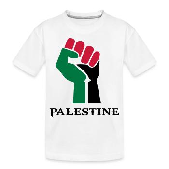dessin palestinen symbole drapeau palestine - T-shirt bio Premium Enfant - blanc - Devant