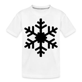 schneeflocke - Kinder Premium Bio T-Shirt - Weiß - Vorne