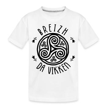 Breizh da viken - Kinder Premium Bio T-Shirt - Weiß - Vorne