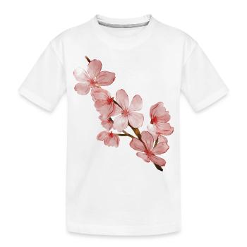 Cherry blossom - Kids' Premium Organic T-Shirt - white - Front