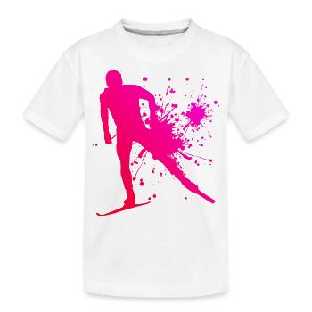 Women's Cross-Country Skiing Cross-Country Skating Cross-Country Skiing Kl - Kids' Premium Organic T-Shirt - white - Front