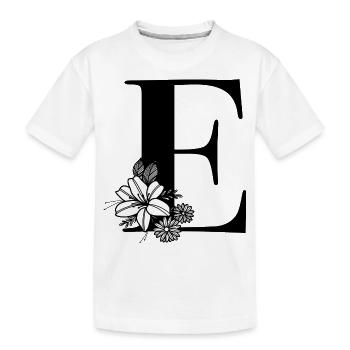 Lettre E - T-shirt bio Premium Enfant - blanc - Devant