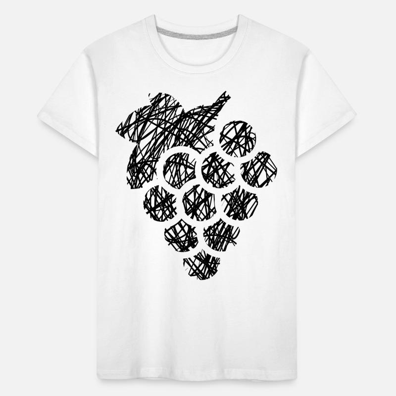Grape Scribble Painted Black Gift Idea Kids' Premium Organic T-Shirt