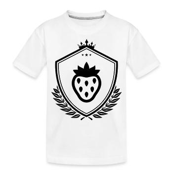 Bouclier de fraise - T-shirt bio Premium Enfant - blanc - Devant