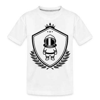 Astronaut Icon Coat of Arms - Kids' Premium Organic T-Shirt - white - Front