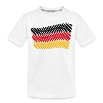 Drapeau allemand / drapeau fédéral (croquis) - T-shirt bio Premium Enfant - blanc - Devant