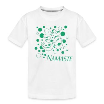 Namaste - Kinder Premium Bio T-Shirt - Weiß - Vorne