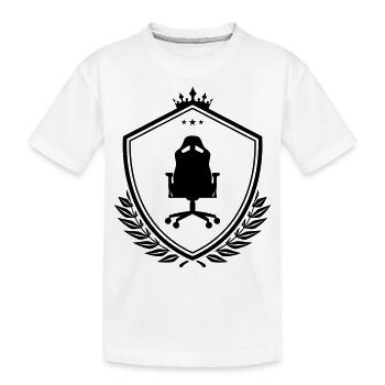 Gamer stuhl Wappen - Kinder Premium Bio T-Shirt - Weiß - Vorne