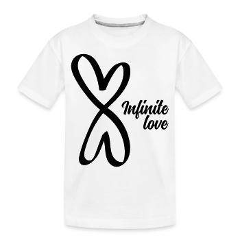 Infinite love - Kids' Premium Organic T-Shirt - white - Front