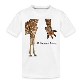 Giraffe – Tiere – Kinder – niedlich – süß - Kinder Premium Bio T-Shirt - Weiß - Vorne