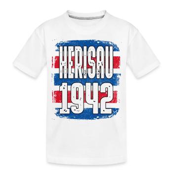 Herisau - Kinder Premium Bio T-Shirt - Weiß - Vorne