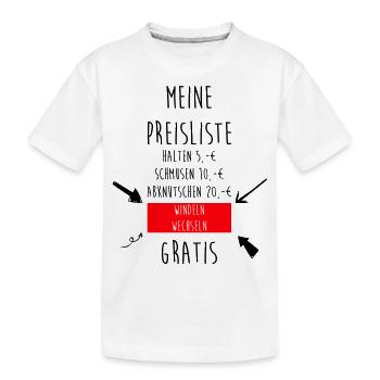 Baby Preise - Kinder Premium Bio T-Shirt - Weiß - Vorne