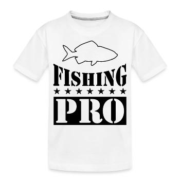 Pro de la pêche - T-shirt bio Premium Enfant - blanc - Devant