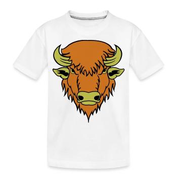 Buffalo - Kids' Premium Organic T-Shirt - white - Front