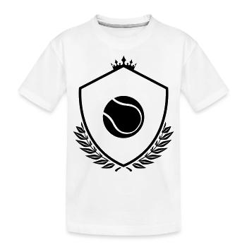 Tennis crest - Kids' Premium Organic T-Shirt - white - Front