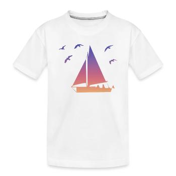 Segeln Sailing Skipper Kapitän - Kinder Premium Bio T-Shirt - Weiß - Vorne