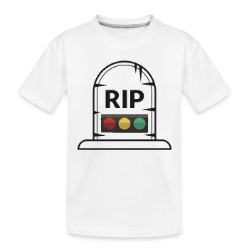 Feu tricolore reposer en toute tranquillité RIP - T-shirt bio Premium Enfant - blanc - Devant