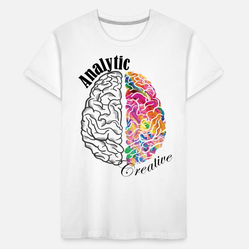 Analytic Creative Brain Left Brained Right Brained Kids' Premium Organic T-Shirt